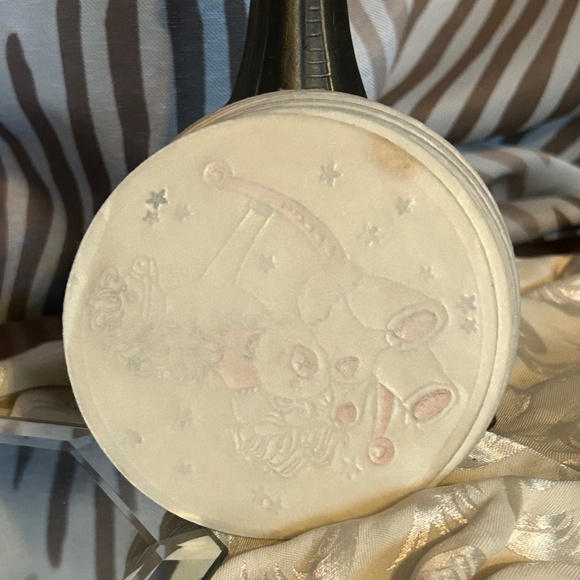 Vintage Tin With Felt Paper Drink Coasters Rocking Horse Teddy Bear Design - Picture 2 of 7